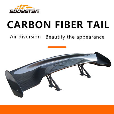 quality  3D-V Customizable Carbon Fiber Rear Spoiler High Tail Fin Matt Black Carbon Fiber Parts factory