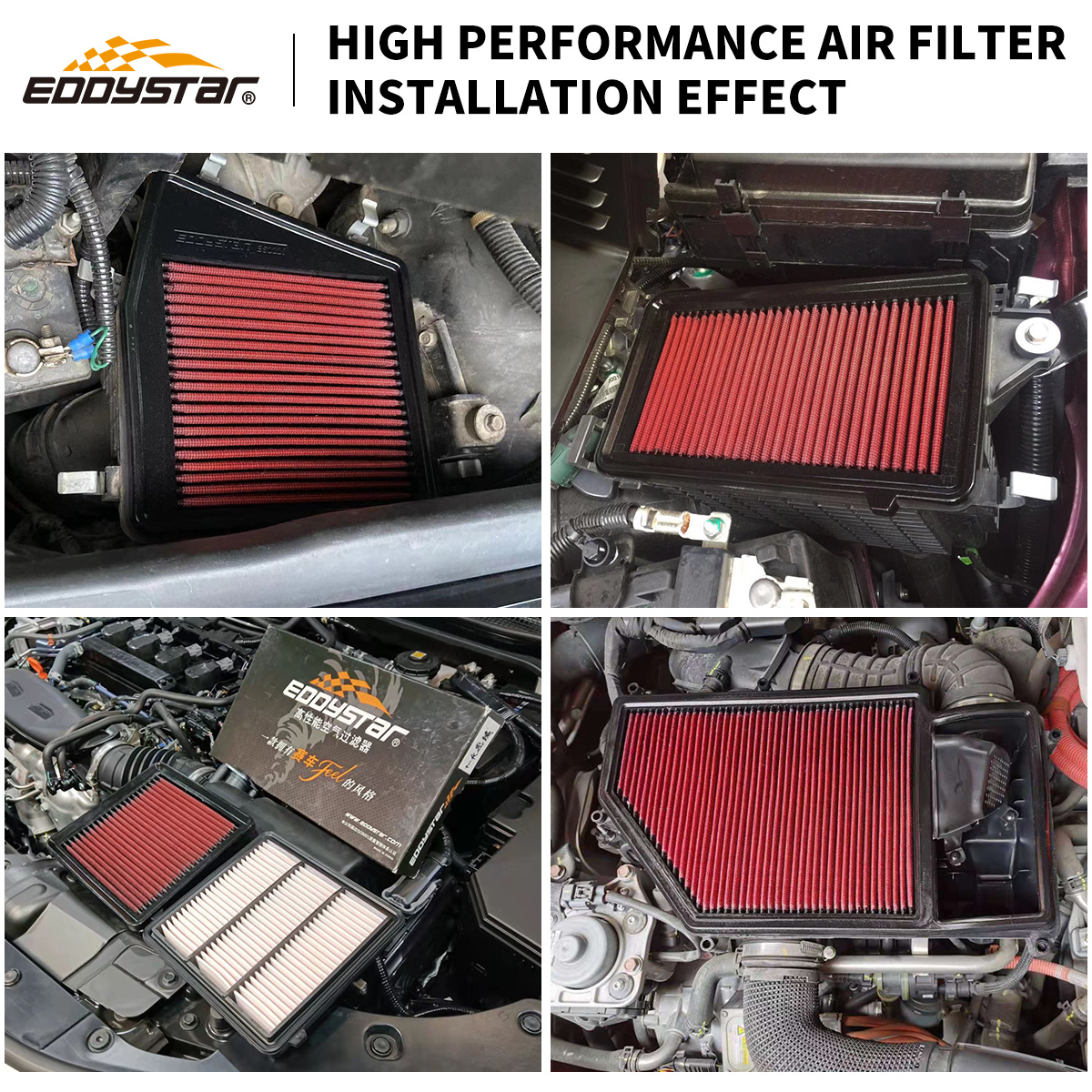 High-filtration efficiency EDDYSTAR air filter car fit for Mini R50 ...