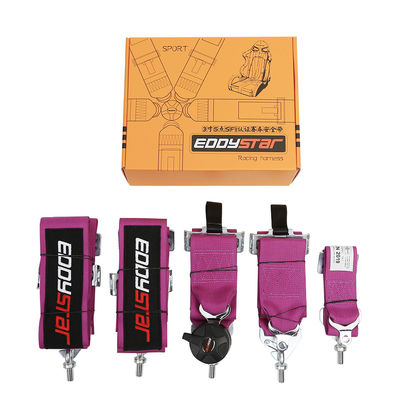 EDDY Purple 5 Point Racing Seat Belt Harness SFI Certificate For Race Car