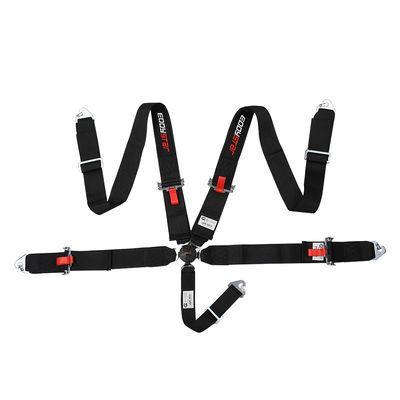 EDDYSTAR Nylon Five Point Seat Belt Black Color Five Point Racing Harness