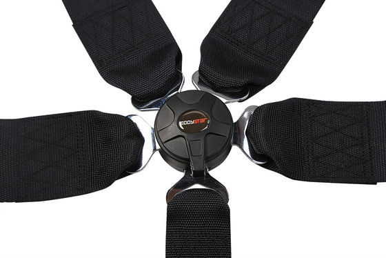 EDDYSTAR Nylon Five Point Seat Belt Black Color Five Point Racing Harness