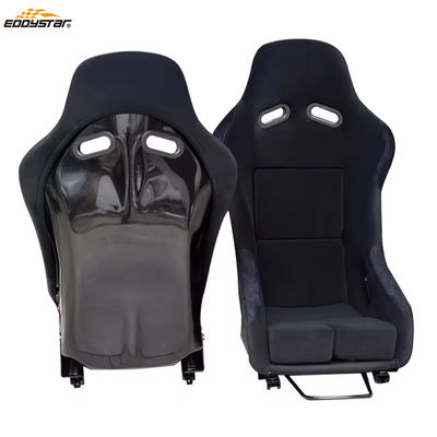 EDDYSTAR Carbon Fiber Bucket Seats Dual Slider Easy Installation For Racing Car