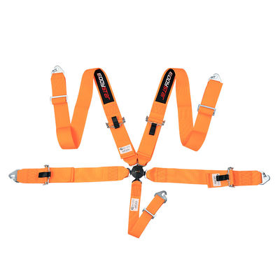 EDDYSTAR Nylon Drift Car Racing Seat Belt Orange Color 5 Point Seat Belt