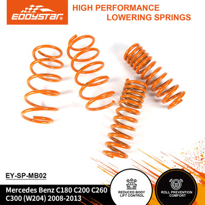 EDDYSTAR Anti-Corrosion Customized Lowering Spring Kit for Mercedes Benz C180/C200/C260/C300 (2008-2013) - Set of 4 Precision Engineered Springs with -30mm Drop