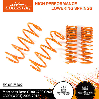 EDDYSTAR Anti-Corrosion Customized Lowering Spring Kit for Mercedes Benz C180/C200/C260/C300 (2008-2013) - Set of 4 Precision Engineered Springs with -30mm Drop