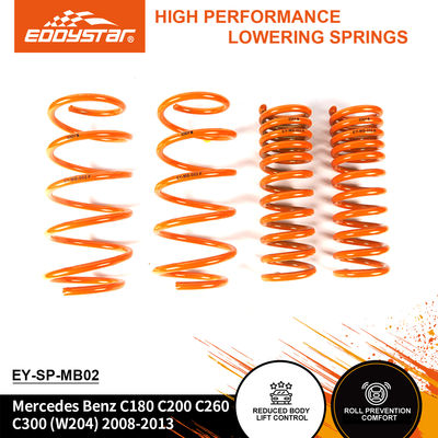 EDDYSTAR Anti-Corrosion Customized Lowering Spring Kit for Mercedes Benz C180/C200/C260/C300 (2008-2013) - Set of 4 Precision Engineered Springs with -30mm Drop