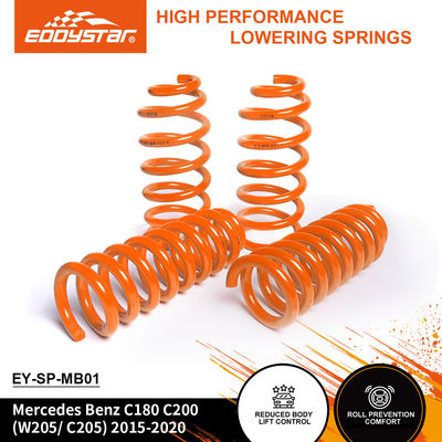 EDDYSTAR Precision-Engineered Lowering Spring Kit Set of 4 with 15% Stiffer Rear and 20% Stiffer Front for Mercedes Benz C180/C200 2015-2020