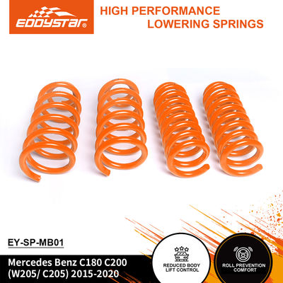 EDDYSTAR Precision-Engineered Lowering Spring Kit Set of 4 with 15% Stiffer Rear and 20% Stiffer Front for Mercedes Benz C180/C200 2015-2020
